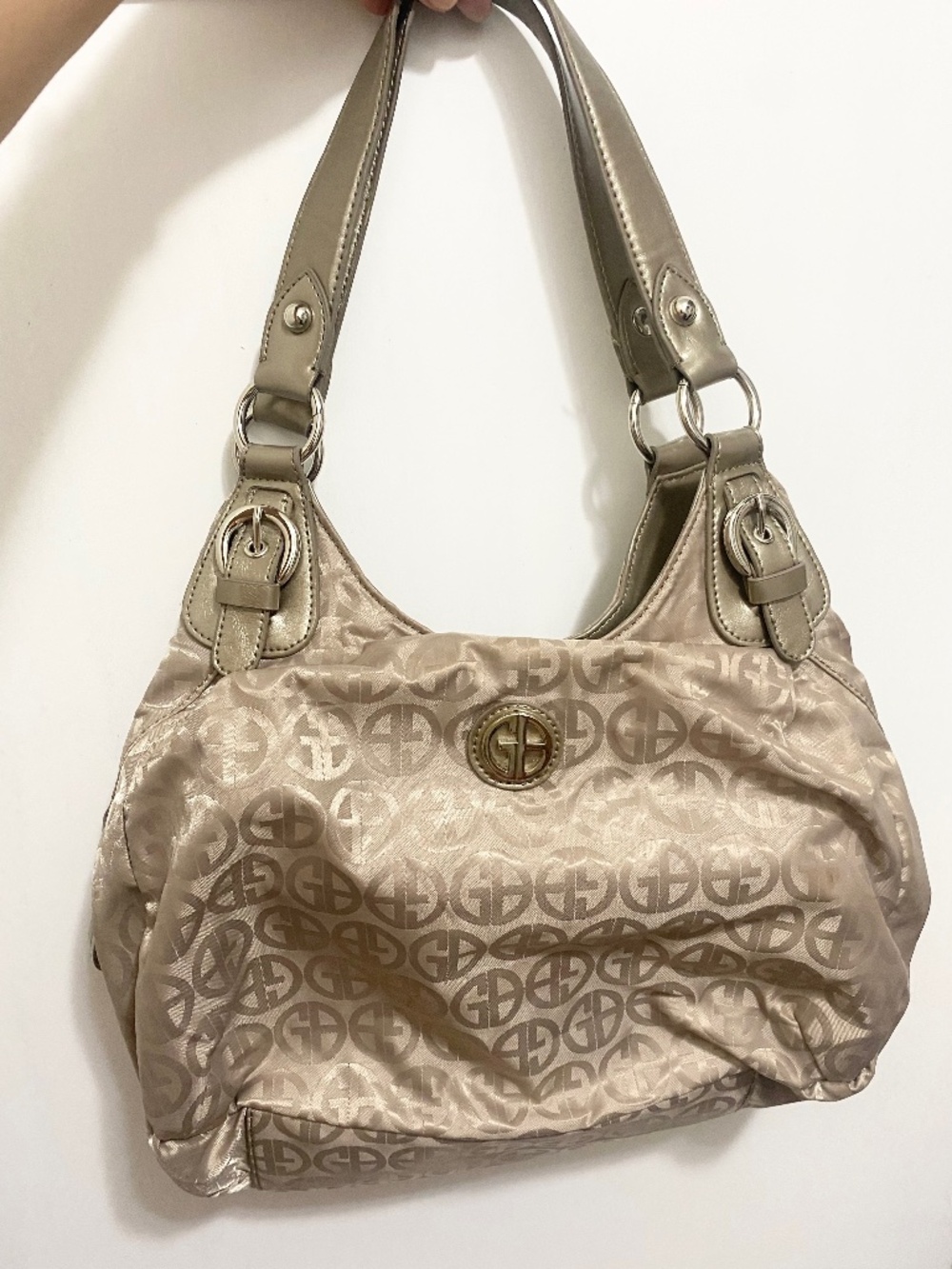 Giani Bernini Gray Metallic Y2K Shoulder Bag
